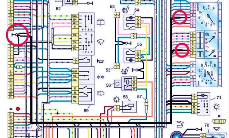Схема проводки ваз 2109 карбюратор высокая панель